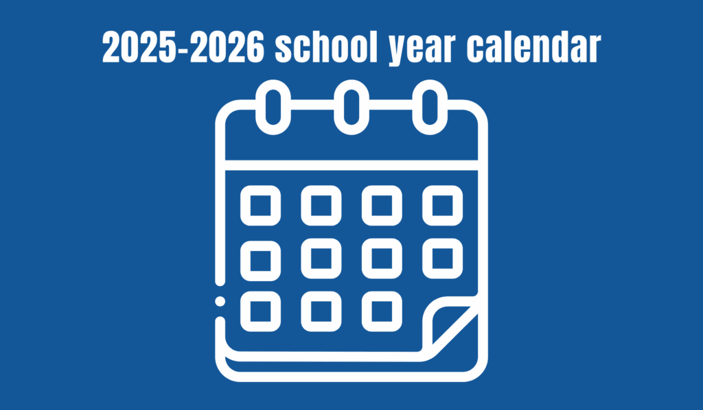 2025-2026 school year calendar - website