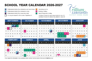 2026-2027 School Year Calendar